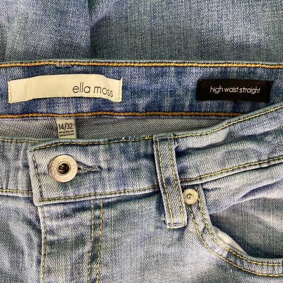 Ella Moss High Waist Straight Leg Ankle Jeans - Picture 11 of 15